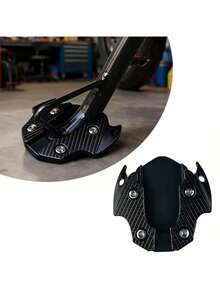 1pc Motorcycle Side Stand Foot Pad, Aluminum Alloy Motorcycle Side Stand Foot Pad With Textured Surface, Motorcycle Side Stand Foot Pad Extension Plate - A - View 2