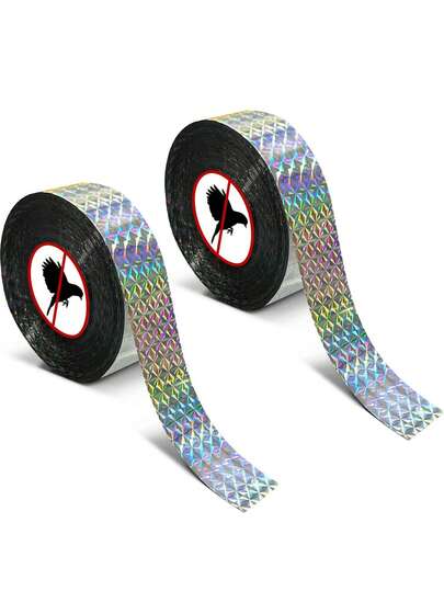 1/2pcs Bird Repellent Reflective Tape, 164ft Reflective Flash Tape, Used To Repel Birds Suitable For Outdoor, House, Garden, Patio, Orchard