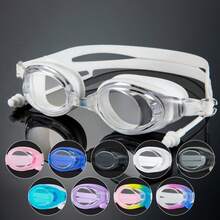 1PC Anti-Fog And Waterproof Silicone High-Definition Large-Frame Swimming Goggles, With Earplugs, Unisex Professional Swimming Goggles, Suitable For Swimming Training And Leisure, Holiday Gift, Beach Essential, Comfortable Lenses. - White - View 7