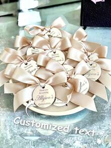 50/20/10/5/1pc Customized Silver Acrylic Text Tags, Special Wedding Invitations, Party Favors Tags, Name Tags, Unique Gifts, Commemorative Plaques, Holiday Birthday Party, Seat Cards, Silver Acrylic Mirror Labels Wedding Name Tags, Thank You Tags, Save The Date Tags, Valentine's Day Tags, Reception Tokens, Luxury Labels - Silver - View 1
