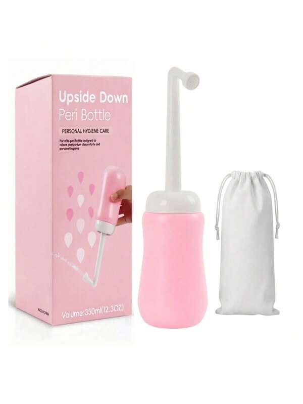 Botella Peri portátil a prueba de fugas, baño de asiento portátil, botella de lavado de higiene para mujeres, cuidado posparto, esencial para nuevas mamás, camping al aire libre, personas mayores, mujeres embarazadas, higiene prenatal/posparto, periodo menstrual, cuidado del paciente, 350/500ml (12.3oz)