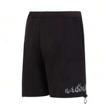 PUMA Men's Flame Print Fitness Training Fashion Versatile Basic Breathable Sports Casual Shorts - Black - View 5