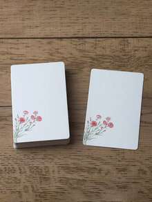 20pcs/60pcs Vintage Floral Blank Note Cards, Thick Square DIY Graffiti Paper For Sketching, Handwritten Messages And Greetings - A - View 8