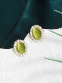 1 Pair Summer Transparent Versatile Geometric Hong Kong Style Ins Exquisite Small Earrings - Multicolor - View 7