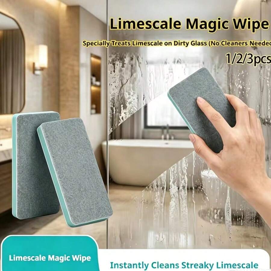 6pcs Value Pack Limescale Cleaning Brushes, Suitable For Glass, Bathroom Mirrors, Shower Tiles And More, Powerful Limescale Removal - View 1