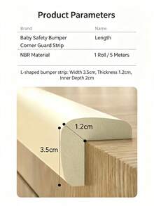 SafeEdge Self Adhesive Foam Edge Guard Strip, Soft Rubber Furniture Bumper Protector, Impact Resistant Table Corner Cushion, Wall & Desk Edge Cover For Home Indoor Furniture Surface Collision Protection - Multicolor - View 11