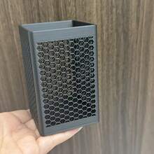 1pc 3D Printed Honeycomb Hollow Pen Holder, Plastic Creative Breathable Dust-Proof, Office Study Desktop Stationery Storage Box, Suitable For People Pursuing Minimalist Style, Solving Desktop Clutter Pain Point, Style Desktop Essential - View 8