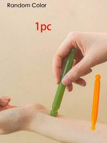 1 buah Roller Pijat Mata Biji Teratai, Tongkat Gua Sha Mata Mini Kepala Ganda dari Resin, Alat Perawatan Kulit, Cocok untuk Pijat Wajah dan Tubuh - MultiWarna - View 8