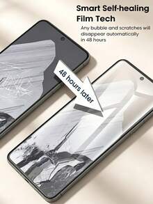 3pcs High Clear Hydrogel Full Coverage Phone Screen Protector Film, Compatible With Tecno Spark/Camon/Pova, Anti-Explosion Anti-Scratch Bubble-Free, Smooth Anti-Oil Layer, Easy Installation, Auto-Repair Scratches, Fingerprint Recognition Support, Soft Film (Non-Glass) - Clear - View 6