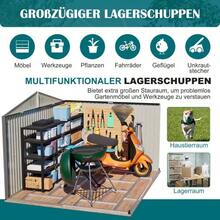 Robust Metal Garden Shed With Gabled Roof XXXL (300x252x191 Cm) Secure Storage For Garden Tools & Equipment Grey - Grey - View 5