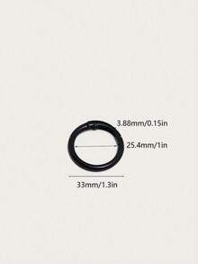 10/20/50pcs 33mm Colorful Metal O-Ring Spring Clasp Openable Round Carabiner Key Ring Hook Dog Chain DIY Jewelry Connector Macaron Color - Multicolor - View 10
