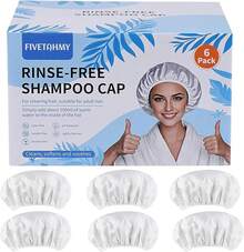 Paquete de 6 Gorros de Champú Sin Aclarado. Champú Y Acondicionador Sin Agua Aptos para Adultos, Personas Encamadas Y Mayores. Ideales para Hospitales Y Camping. - 1 - Ver 1