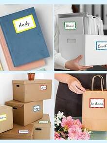 60pcs Colorful Self-Adhesive Label Stickers, Suitable For Name Labels, Kitchen Marking Stickers, Planner Stickers, Portable Marker Stickers - 60 - View 2