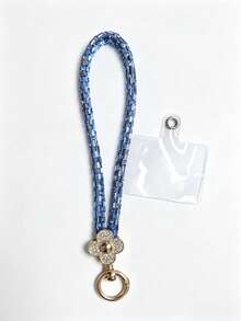 Luxury Phone Lanyard Sparkling Rhinestone Crystal Wrist Strap Keychain Anti-Loss Hanging Rope Universal Sequin Short Pendant Chain - Multicolor - View 16