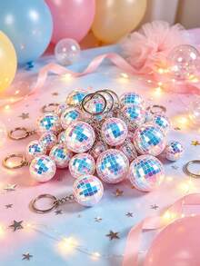 18/6/1pc - K-Pop Party Gift New Disco Ball Keychain Mirror Disco Ball Keychain K-Pop Theme Decoration 70s 80s Singer Birthday Gift Karaoke Party Supplies Baby Shower Party Decoration - Multicolor - View 4