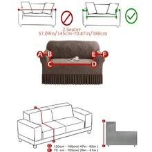 1PC Fleece Fabric Anti-Slip Elastic Decorative Sofa Cover Jacquard Leaf Pattern Pet-Friendly Dirt-Resistant Dust-Proof Sofa Slipcover Suitable For 1/2/3/4 Seater Sofa All Seasons - Brown - View 16