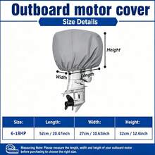 Outboard Motor Cover-6 Sizes Available, 3 Colours(Black/Grey/Blue), Heavyweight 300D Oxford Fabric, The Bottom Features A Drawstring Design, Suitable For 6-250HPoutboard Motor, Electric Outboard Motor(Only The Protective Cover) - View 24