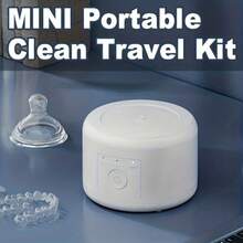 Portable Denture Cleaner, Multi-Function Cleaning Machine, 3-Level Timer Cleaning (3/5/10 Minutes), 360° 3D Descaling, USB Charging (500mAh Lithium Battery), Suitable For Glasses/Dentures/Jewelry - White - View 8