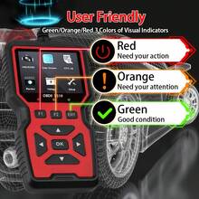 V519 Professional OBD2 Car Diagnostic Scanner Full Function Engine Fault Code Reader Real Time Data Stream I/M Readiness Test Tool - Red - View 5