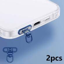 2/4/6pcs Mini 360° Rotating Ultra-Thin Stainless Steel Metal Phone Lanyard Clip, Multiple Macaron Color Options Compatible With IPhone 18, DIY Phone Case Side Hanging Speaker Hole, Single Hole Metal Connector, Anti-Drop Anti-Loss Finger Holder, Compact Ultra-Thin, Comfortable Grip, Phone Charm Decoration, Creative Personalized Phone Lanyard Connector, Phone Case Back Adhesive Pad Fixed Bracket, Universal Phone Accessory - Multicolor - View 25