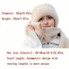 1pc Women's Fashion Warm Knitted Hat, Ear Protection Windproof Thickened Winter One-Piece Beanie, Solid Color Warm Ear Cover, Winter Hat, Christmas Gift, Winter Essential, Halloween Gift, 5 Colors Available - Multicolor - View 2