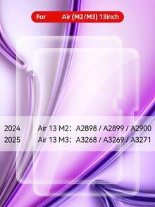 2片装钢化玻璃屏幕保护膜，兼容iPad A16 2025、Air 11/13、M3 2025、Mini 7、A17 Pro 2024、7/8/9代 10.2英寸、Air 4/5 10.9英寸、第10代、Pro 11英寸、1/2/3代 9.7英寸、Pro Air 1/2 Pro 12.9英寸、MatePad 11.5英寸、Air 11.5英寸、SE 10.4英寸。生日礼物，送给家人和朋友的礼物。平板电脑屏幕保护膜，平板电脑配件，防水、防震、防刮、防指纹、全覆盖。 - 無色 - 查看 33
