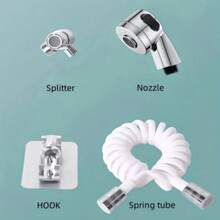 Faucet Extender With External Shower Head, Cold And Hot Water Hair Washing Shower Accessory, Durable Plastic Bathroom Adapter, No Electricity Required, Easy Installation, Modern Minimalist Stylish Design, Also Suitable For Pet Bathing - Single Shower - View 3