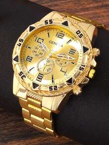 4/5pcs Men's Quartz Watch With Fashion Accessories Set, Casual Daily Versatile, Best Gift Choice - Set - View 3
