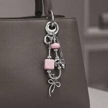 Y2K Star Bow Charm Phone Strap, Metal Snake Chain Bag Pendant, Cute Aesthetic Keychain Hanging Accessory For Handbag Backpack - Multicolor - View 4