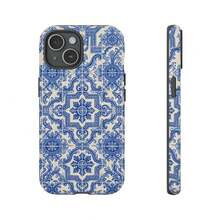 Azulejo Tile Phone Case | White Portuguese Azulejo Tile Pattern Effect Cover Design |   Pixel - 白色 - 查看 6