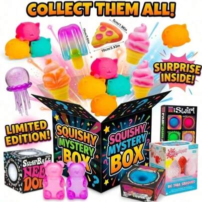 asmodee 1pc Schylling NeeDoh Soft Squeeze Stress Relief Blind Box Doll, Relieves Anxiety, Suitable For Office Relaxation/Home Entertainment, Full Of Fun, Great Choice For Graduation Gift, Wedding Gift, Doll, Bag Charm, Plush Doll, Birthday Gift, Room Decoration (