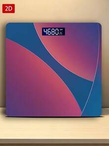 1pc Blue Purple Curve Streamlined Scale/ Suitable For Small Scale,Household Scale,Portable Scale,Compact Scale,Bathroom Scale /Easy To Apply /Measures Weight Up To 400 Lb/180kg,Tempered Glass Surface,Temperature Detection,Uses AAA ( Not Included) - Multicolor - View 3