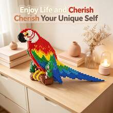 This 3580-Piece Building Block Parrot Is Adorable And Cute, Making It A Perfect Gift And An Excellent Choice For Couples And Parents. The Assembly Difficulty Is Relatively High. It's A Perfect Gift For Christmas, Halloween, And The Back-To-School Season. - Multicolor - View 6