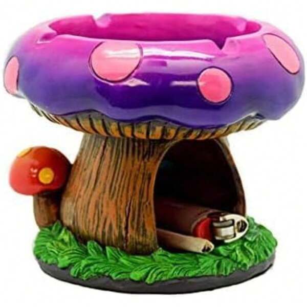 Colonial Tin Works Cute Mushroom House Ashtrays With Storage - Ashtrays For  Smokers And  Users With Smoking Accessories Collection And Home Office Ornament Gifts