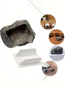 逼真岩石造型鑰匙隱藏盒 翻蓋式戶外隱藏隔層鑰匙盒 適用花園、露台、小屋、辦公室 鑰匙隱藏盒 露台安全偽裝設計 適合草坪隱藏鑰匙存放 備用門鑰匙存放 小屋屋主旅行必備 - 石頭箱 - 查看 10