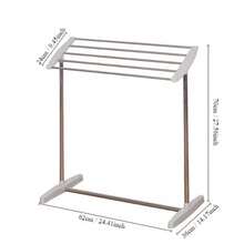 Freestanding Towel Rack, 62*36*70cm ,Metal & Plastic Multi-Purpose Drying Rack For Towels, Socks, Small Clothes - A - View 2