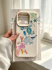 Casing Ponsel Motif Garis-garis Pantai Gaya Liburan Pesisir, Bingkai Warna Krem, Kamera Penuh, Desain Berongga, Anti Jatuh, Bahan TPU Matte, Cocok untuk Apple 17/16/11/12/13/14/15/15Pro/15Plus/15ProMax/7Plus/8Plus/X/XsMax/Xr/11Pro/13Pro/14Pro/11ProMax/12ProMax/13ProMax/14ProMax/14Plus/7/8/16Pro/16Plus/16ProMax/17Pro/17e/17ProMax - MultiWarna - View 4