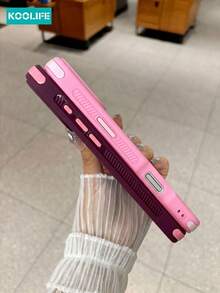 KOOLIFE Luxury Shockproof Anti-Drop Magnetic 3-In-1 Color-Block Transparent Acrylic Apple Phone Case, For Phone18pro/18pro Max/17ProMax, 16ProMax, 15ProMax, 14ProMax, 13ProMax, 17Pro, 16Pro, 15Pro, 14Pro, 13Pro, 17, 16, 15, 14, 13/11/12pro Max; Suitable As Spring Anniversary Gift, Birthday Gift, Graduation Gift, Boyfriend/Girlfriend Birthday Gift, Suitable For Men And Women; - Pink - View 5