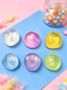 2026 New Realistic Food Squeeze Toy, Round Coconut Oil Stress Ball, Soft Transparent Stretchable And Moldable Material, Anxiety Relief Sensory Fidget Toy, Ideal Birthday Party Favor And Gift Bag Filler - Multicolor - View 8