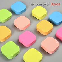 Solid Color Round/Square Sticky Notes, Reading Manual Pencil Stickers, Mini Tear-Off Adhesive Sticky Notes, First Day Of School - Multicolor - View 8