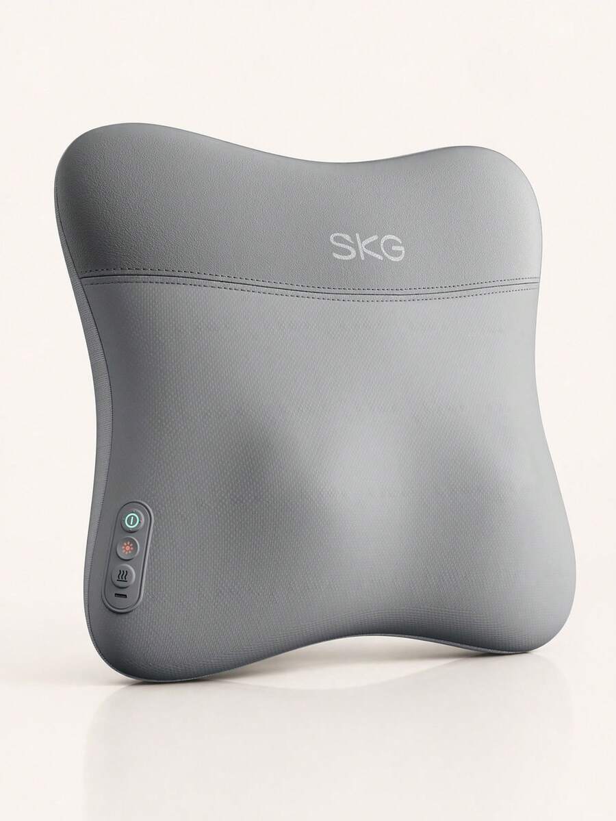 SKG VS500 Cordless Back And Neck Massage Pillow With Dual-Sided Heat, 20-Node Deep Kneading, 3 Speeds For Lower Back, Shoulders And Thighs, Home And Office Use, Gift For Men And Women