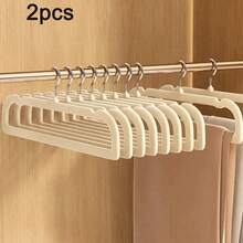 1/2/6pcs Non-Slip Velvet Hangers, Durable Heavy-Duty Design With Shoulder Grooves, Suitable For Suits, Coats, Jackets, Pants And Dresses, Closet Storage And Organization - Multicolor - View 11