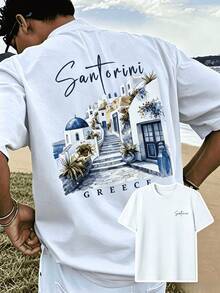 Camisetas de hombre, conjuntos de verano, ropa urbana, camisetas de algodón, adecuadas para el verano, moda, playa - Blanco - Ver 1
