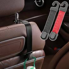 2PCS Oxford Fabric Seat Back Extension Hooks, Universal Fit For All Cars, Sturdy And Durable, Storage And Decoration In One - Woven Seat Belt Hook - View 1
