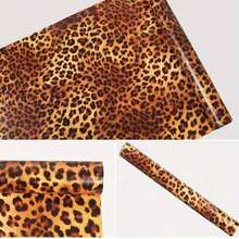 Leopard Print Self-Adhesive Vinyl Wallpaper - Removable Textured Contact Paper With Interlocking Pattern, Waterproof And Easy To Peel And Stick, For Wall Decor, Refresh Your Home, Rama Decorative Sticker Gift, Birthday Graduation Gift - Multicolor - View 7