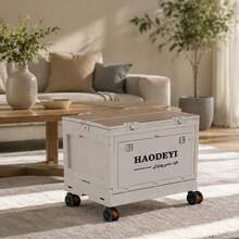 Portable 30L Foldable Lidded Storage Box With Smooth-Rolling Wheels – Compact Car Trunk Organizer, Lightweight Collapsible Crate For Home, Travel & On-The-Go Use - 30L With Wheels - View 1