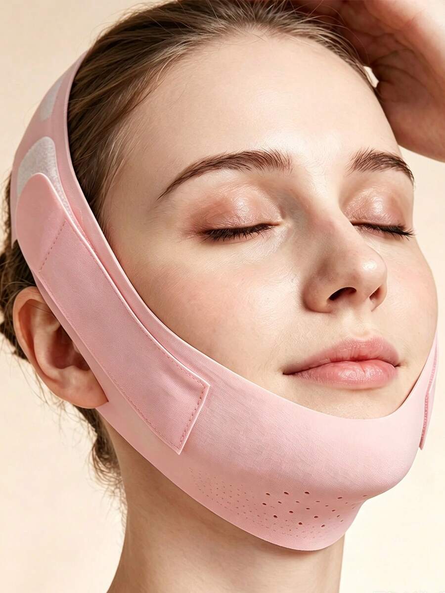 Women Face Lifting Strap Reusable V Line Mask For Men And Women Facial Slimming Strap For Travel Winter Fall Home Decor Wedding Room Graduation Dorm Camping Birthday Gift Travel Christmas And Halloween Daily Outdoor Back To School Essential Accessory - Multicolor - View 1