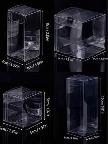 10個透明塑膠PVC禮品盒－適合派對小禮品、小型積木展示、婚禮與生日裝飾及小企業包裝 - 查看 2
