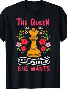 Chess Chesen Chessboxing Queen Chess Player Gift T-Shirt - 黑色 - 查看 1