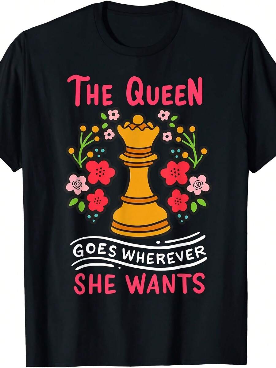 Chess Chesen Chessboxing Queen Chess Player Gift T-Shirt - 黑色 - 查看 1